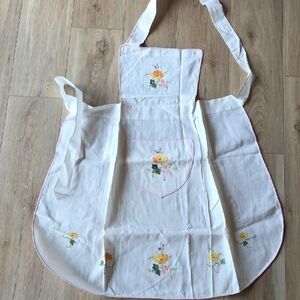 Floral Embroidered Apron